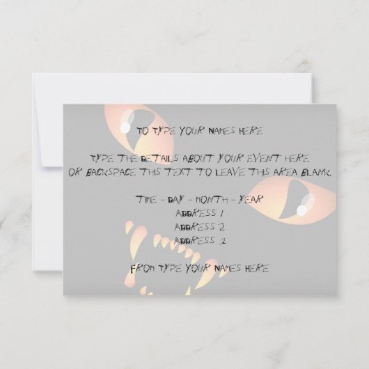 Schwarze Katzen Einladungen Personalisierte Hallow (Rückseite)