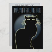 Schwarze Katzen Einladungen Personalisierte Hallow (Vorne/Hinten)