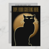 Schwarze Katzen Einladungen Personalisierte Hallow (Vorne/Hinten)