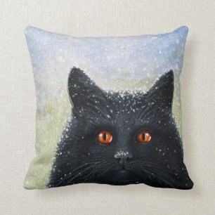 Schwarze Katzen erhalten einen Bucheinband der Kissen