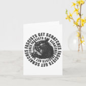 Schwarze Katzen Faschisten bekommen Scratches Funn Karte (Gelbe Blume)