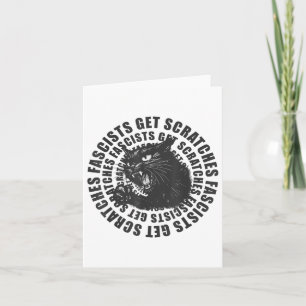 Schwarze Katzen Faschisten bekommen Scratches Funn Karte