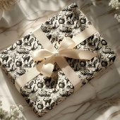 Schwarze Katzen, Fledermäuse und Kürbiskins Hallow Geschenkpapier