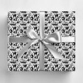 Schwarze Katzen, Fledermäuse und Kürbiskins Hallow Geschenkpapier