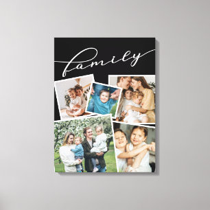 Schwarze Katzen-Fotos FotoCollage-Familie Leinwanddruck