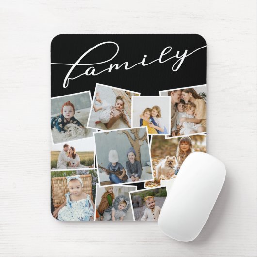 Schwarze Katzen-Fotos FotoCollage-Familie Mousepad (Mit Mouse)