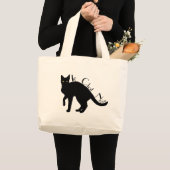 Schwarze Katzen-Franzose-Tasche Le Chat Noir Jumbo Stoffbeutel (Vorderseite (Produkt))