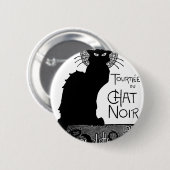 Schwarze Katzen-Franzosen Halloweens fassen Button (Vorne & Hinten)