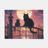 Schwarze Katzen Fußmatte (Vorderseite)