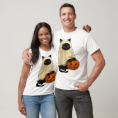 Schwarze Katzen-Geist mit Kürbis Essential T-Shirt (Unisex)