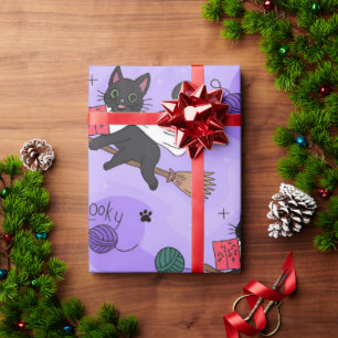 Schwarze Katzen-Geistermuster - Niedliche Katzen i Geschenkpapier