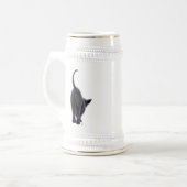 Schwarze Katzen-Geschenke u. Zusätze Bierglas (Vorderseite Links)