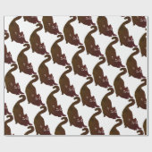 Schwarze Katzen Geschenkpapier (Flach)