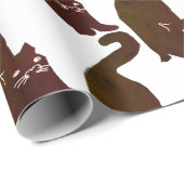 Schwarze Katzen Geschenkpapier (Rolleneckpunkt)