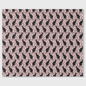 Schwarze Katzen Geschenkpapier (Flach)