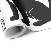 Schwarze Katzen-Geschenkverpackungspapier  Geschenkpapier (Rolleneckpunkt)