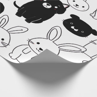 Schwarze Katzen-Geschenkverpackungspapier Geschenkpapier