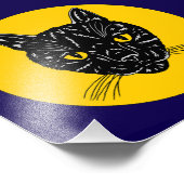 Schwarze Katzen-Gesicht-Foto-Kunst Fotodruck (Ecke)