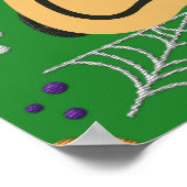 Schwarze Katzen Gespenster Flecht Halloween-Party  Poster (Ecke)