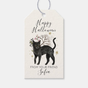 Schwarze Katzen Glückliche Halloween-Geschenkanhän Geschenkanhänger