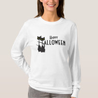 Schwarze Katzen glückliches Halloween
