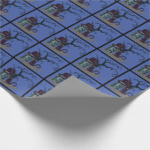 Schwarze Katzen Grabstein Tree Halloween Geschenkpapier (Ecke)