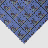 Schwarze Katzen Grabstein Tree Halloween Seidenpapier (Ausschnitt)