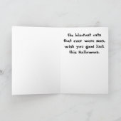 Schwarze Katzen - Grußkarte Karte (Innenseite)