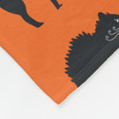 Schwarze Katzen Halloween-Decken Fleecedecke (Ecke)