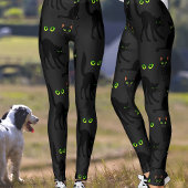 Schwarze Katzen Halloween Dunkle Leggings