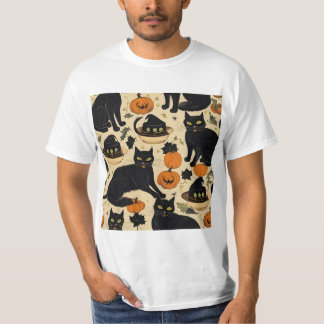 Schwarze Katzen halloween Horror Geschenke lustige T-Shirt
