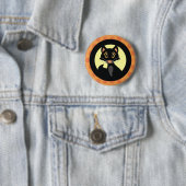 Schwarze Katzen-Halloween-Knopf-Button-Abzeichen Button (Beispiel)
