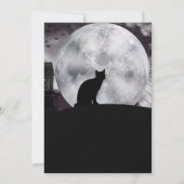 Schwarze Katzen Halloween-Party Einladung Niedlich (Rückseite)