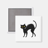 Schwarze Katzen Halloween - Schwarze Katzen Magnet (Vorderseite/Rückseite)