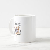 Schwarze Katzen im Ghost-Kostüm Funny Cat Sheet Ha Kaffeetasse (Vorderseite Links)