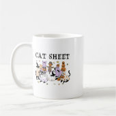 Schwarze Katzen im Ghost-Kostüm Funny Cat Sheet Ha Kaffeetasse (Links)