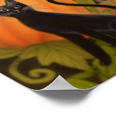 Schwarze Katzen im Pumpkin-Patch-Poster Poster (Ecke)