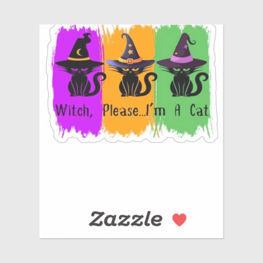 Schwarze Katzen in der Hexe hassen essenziellen T Aufkleber (Blatt)