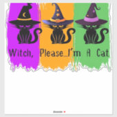 Schwarze Katzen in der Hexe hassen essenziellen T Aufkleber (Blatt)