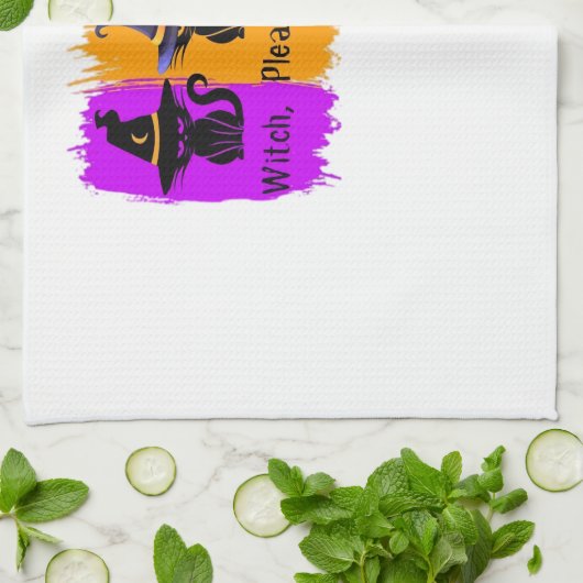 Schwarze Katzen in der Hexe hassen essenziellen T Geschirrtuch (Gefaltet)