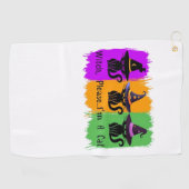 Schwarze Katzen in der Hexe hassen essenziellen T  Golfhandtuch (Horizontal)