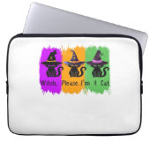 Schwarze Katzen in der Hexe hassen essenziellen T Laptopschutzhülle (Vorderseite)