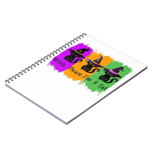 Schwarze Katzen in der Hexe hassen essenziellen T Notizblock (Linke Seite)