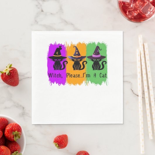 Schwarze Katzen in der Hexe hassen essenziellen T  Serviette (Beispiel)