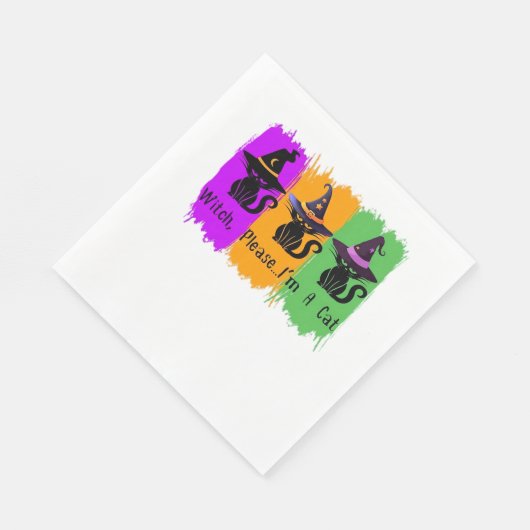 Schwarze Katzen in der Hexe hassen essenziellen T  Serviette (Ecke)