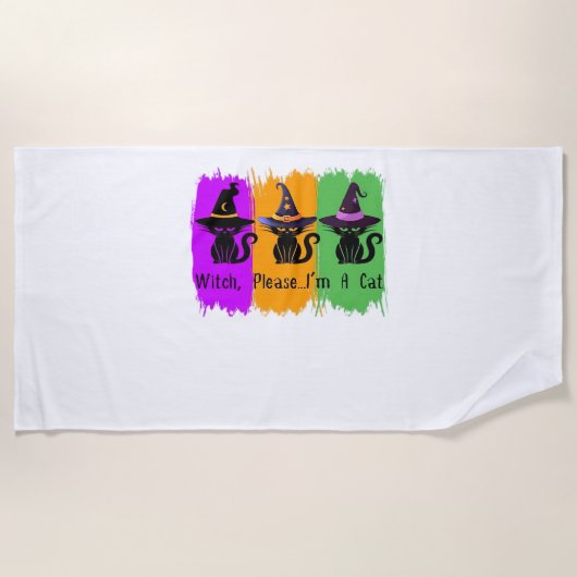 Schwarze Katzen in der Hexe hassen essenziellen T  Strandtuch (Vorderseite)