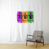 Schwarze Katzen in der Hexe hassen essenziellen T  Wandteppich (Beispiel)