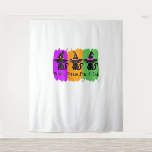 Schwarze Katzen in der Hexe hassen essenziellen T  Wandteppich (Vorderseite)