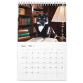 Schwarze Katzen in Smoking. Katzen sind wie Mensch Kalender (Mär 2026)