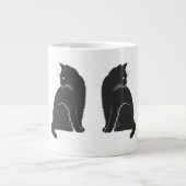 Schwarze Katzen Jumbo-Tasse (Vorderseite)